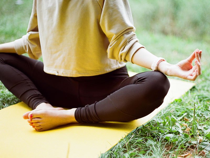 Yoga in Yoyogi Park}